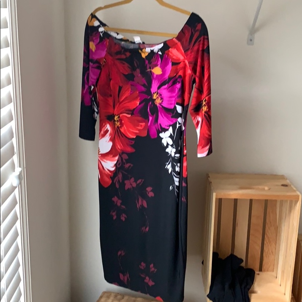 Black floral dress